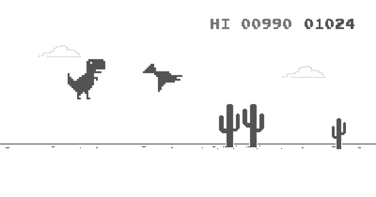 Juego del dinosaurio de Google